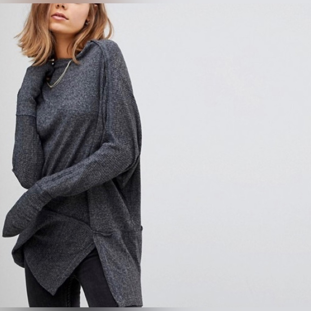 Free People - We The Free Oversized Londontown Ribbed Soft Knit Pullover Sweater